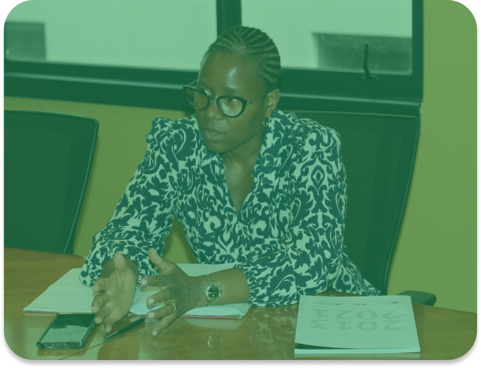 Person in a meeting representing Globeleq Partnership